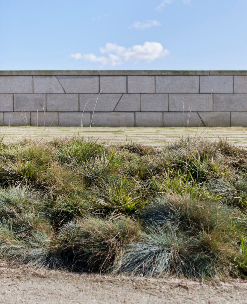 Detalle de los distintos tratamientos del granito en la intervención paisajística.